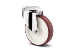 Roulette inox pour chariots de laboratoire