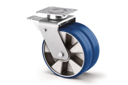 Roulette jumelée pour manutention lourde