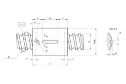 Vis à billes à filet roulé