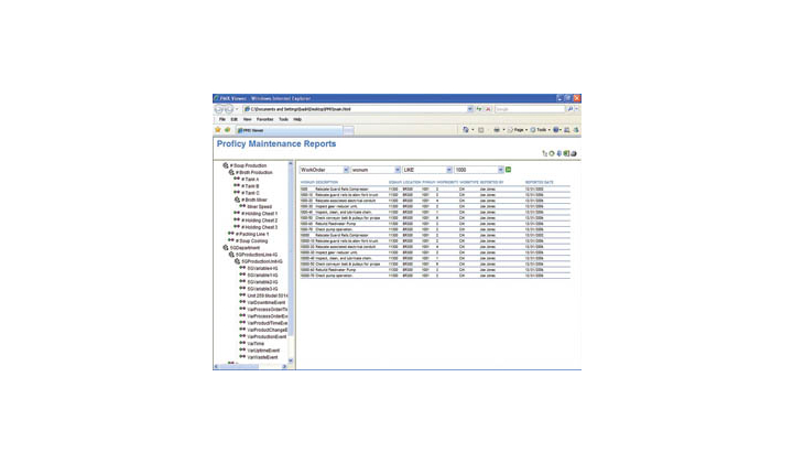 Proficy™ Maintenance Gateway de GE Fanuc Intelligent Platforms : le trait d’union entre systèmes de production et de maintenance