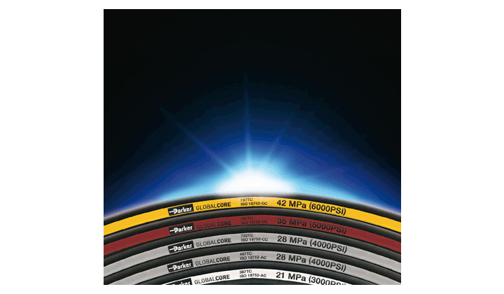 GlobalCore™ Parker, la nouvelle solution de tuyaux hydrauliques robustes