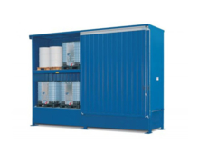 Conteneur de stockage multi-niveaux avec portes coulissantes