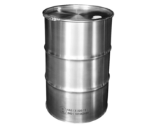 Fût à couvercle en inox avec bonde