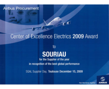 Pour la 3ème année, Souriau remporte le prix du meilleur fournisseur d’AIRBUS