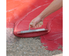 Peinture de ragréage avec finition couleur 