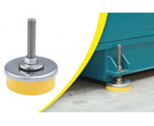 Pied Inox antivibrations SUROSOL pour machines
